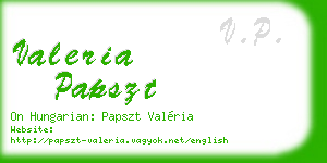 valeria papszt business card