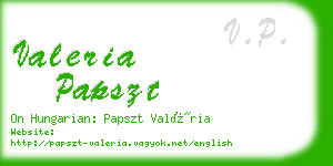 valeria papszt business card